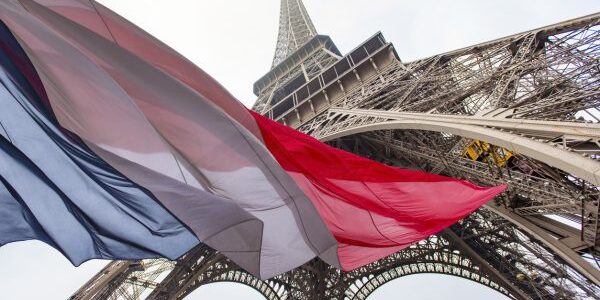 Eiffel Tower and French Flag