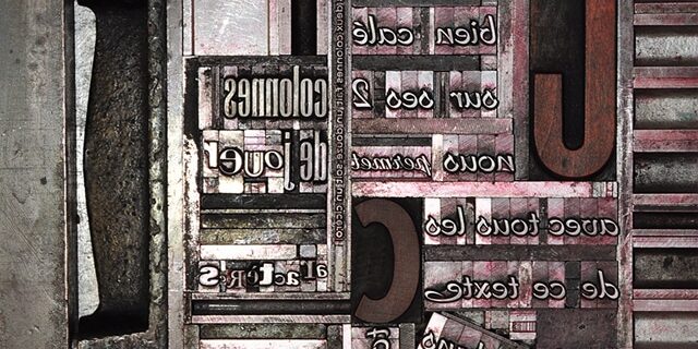 Illustration : Composition, par Samuel, d'une page du livre Trois typographes en avaient marre. L'auteur de ce « divertissement typographique », déjà édité en 1935 et 1967, ne voulait pas d'une réédition à l'identique de son livre. © QUIERO